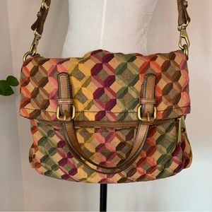 ✔️ Fossil Colorful Geometric Crossbody Bag